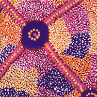 Aboriginal Artwork by Helen Nampijinpa Robertson, Ngapa Jukurrpa - Puyurru, 30x30cm