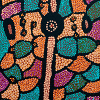 Aboriginal Artwork by Helen Nampijinpa Robertson, Ngapa Jukurrpa (water Dreaming) - Puyurru, 61x30cm