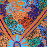 Aboriginal Artwork by Helen Nampijinpa Robertson, Ngapa Jukurrpa (water Dreaming) - Puyurru, 61x46cm