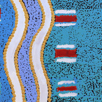Aboriginal Artwork by Henry Jampijinpa Spencer, Wardapi Jukurrpa (Goanna Dreaming) - Yarripilangu, 30x30cm