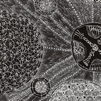 Aboriginal Artwork by Hilda Nakamarra Rogers, Lukarrara Jukurrpa, 107x91cm