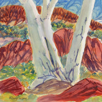 Aboriginal Artwork by Hilary Wirri, West of Jay Creek, 54x35.5cm