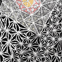 Aboriginal Artwork by Hilda Nakamarra Rogers, Lukarrara Jukurrpa, 76x30cm