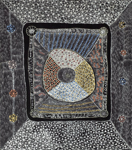 Aboriginal Artwork by Hilda Nakamarra Rogers, Lukarrara Jukurrpa, 122x107cm - ART ARK®