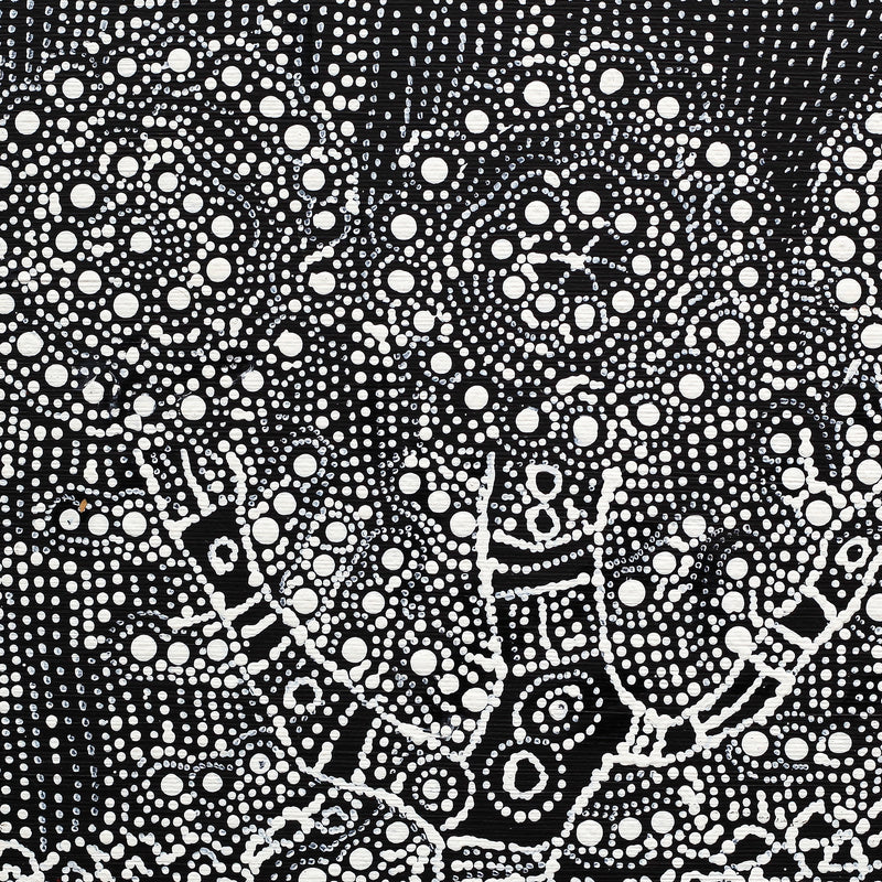 Aboriginal Artwork by Hilda Nakamarra Rogers, Lukarrara Jukurrpa, 30x30cm