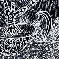 Aboriginal Artwork by Hilda Nakamarra Rogers, Lukarrara Jukurrpa, 30x30cm