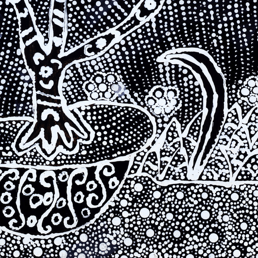 Aboriginal Artwork by Hilda Nakamarra Rogers, Lukarrara Jukurrpa, 30x30cm