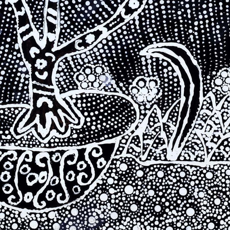 Aboriginal Artwork by Hilda Nakamarra Rogers, Lukarrara Jukurrpa, 30x30cm