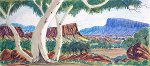 Aboriginal Artwork by Hilary Wirri, Kintore, 54x24cm - ART ARK®