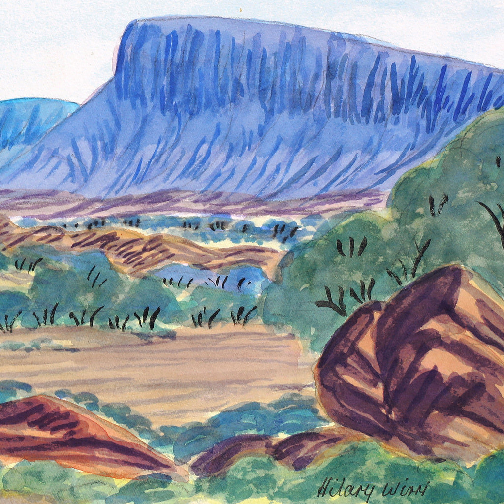 Aboriginal Artwork by Hilary Wirri, Kintore, 54x24cm - ART ARK®