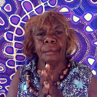 Aboriginal Artwork by Gayle Napangardi Gibson, Mina Mina Jukurrpa - Ngalyipi, 30x30cm