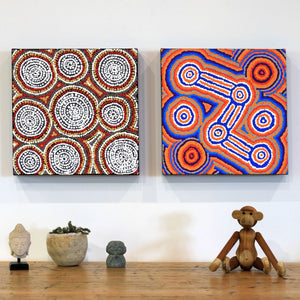 Aboriginal Art by Desphina Nampijinpa Brown, Mina Mina Dreaming -  Ngalyipi, 30x30cm - ART ARK®