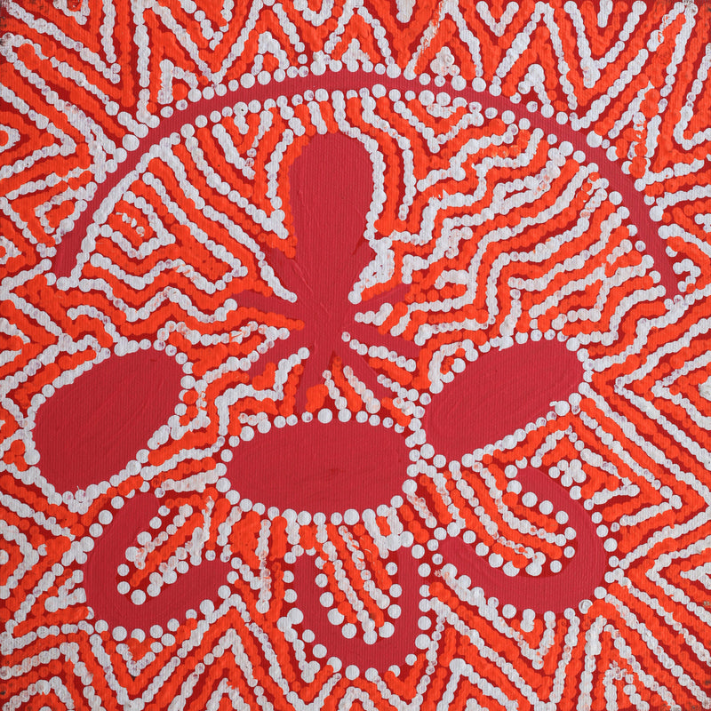 Aboriginal Artwork by Tina Napangardi Martin, Ngapa Jukurrpa - Puyurru, 30x30cm