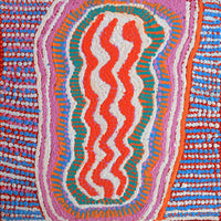 Aboriginal Artwork by Rosie Nangala Flemming, Ngapa Jukurrpa - Mikanji 30x30cm