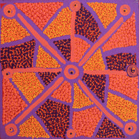 Aboriginal Artwork by Helen Nampijinpa Robertson, Ngapa Jukurrpa - Puyurru, 30x30cm