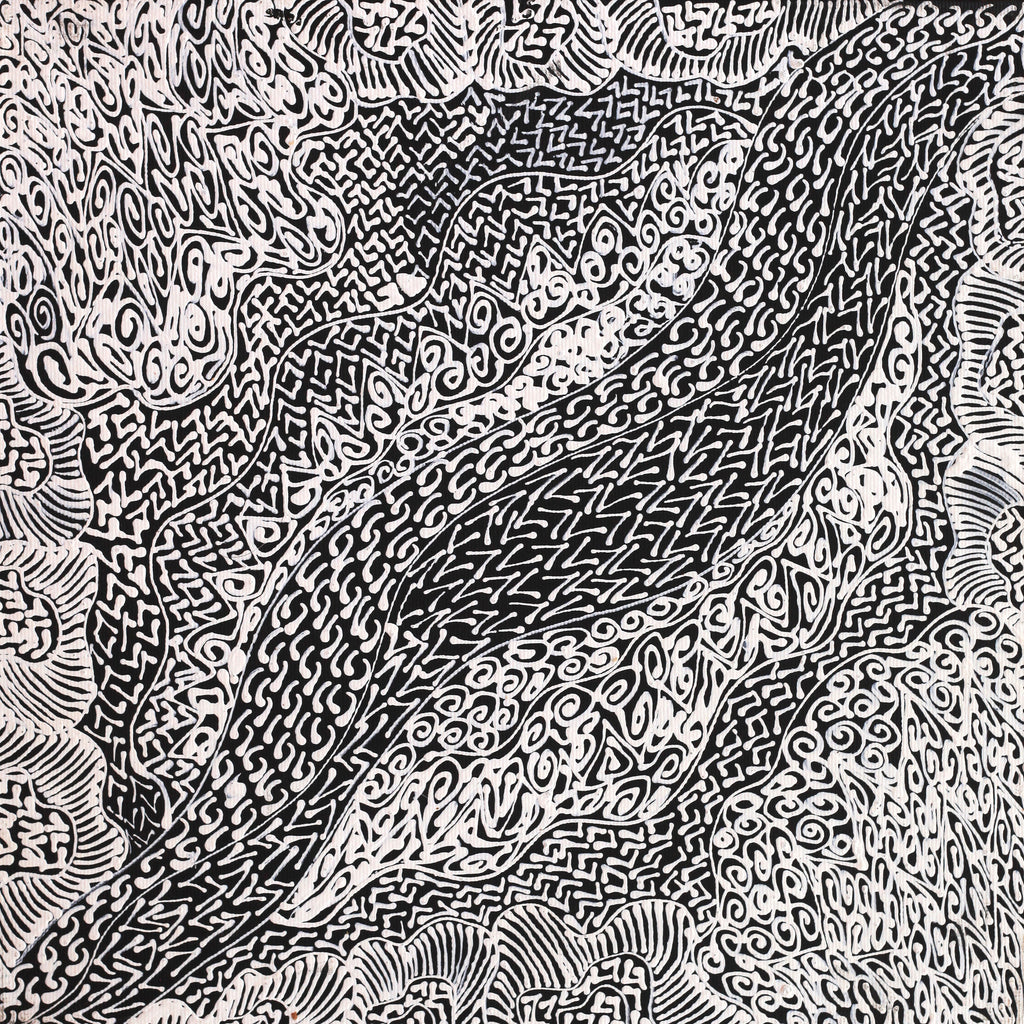 Aboriginal Artwork by Mary Napangardi Butcher, Pikilyi Jukurrpa, 30x30cm