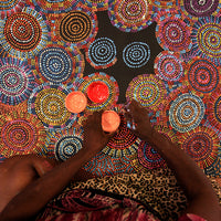 Aboriginal Artwork by Tina Napangardi Martin, Ngapa Jukurrpa - Puyurru, 107x91cm