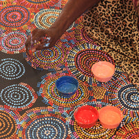 Aboriginal Artwork by Tina Napangardi Martin, Ngapa Jukurrpa - Puyurru, 107x91cm