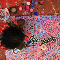 Aboriginal Artwork by Margaret Nangala Gallagher, Yankirri Jukurrpa, 152x107cm