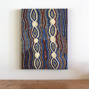 Aboriginal Artwork by Helen Nungarrayi Reed, Mina Mina Jukurrpa (Mina Mina Dreaming) -  Ngalyipi, 61x46cm - ART ARK®