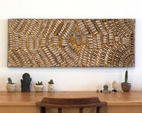 Aboriginal Artwork by Marilyn Maria Nangala Turner, Mina Mina Jukurrpa (Mina Mina Dreaming) - Ngalyipi, 122x46cm