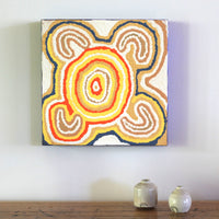 Aboriginal Artwork by Nancy Napanangka Gibson, Mina Mina Jukurrpa, 30x30cm