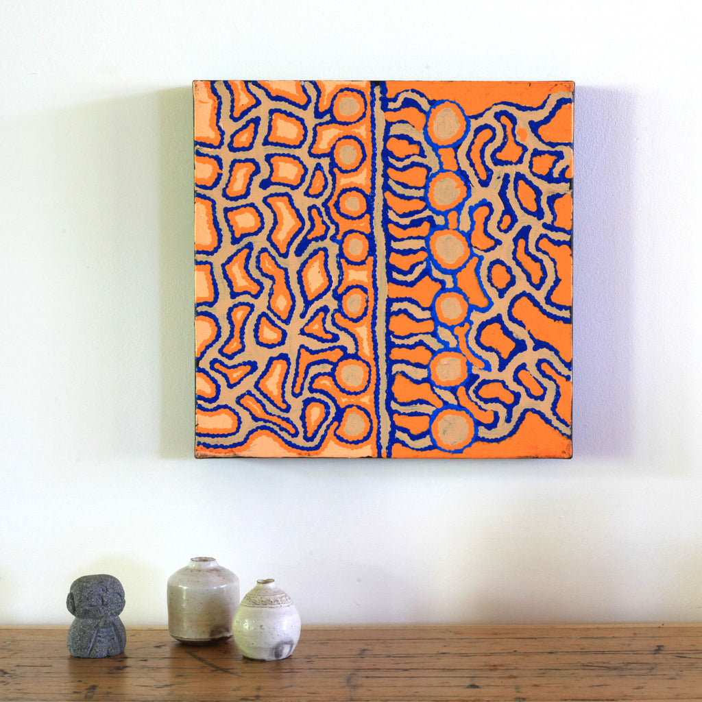 Aboriginal Artwork by Mary Napangardi Gallagher, Mina Mina Jukurrpa - Ngalyipi, 30x30cm