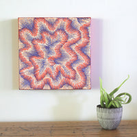 Aboriginal Artwork by Elizabeth Napaljarri Katakarinja, Jajutuma Jukurrpa (Caterpillar Dreaming), 30x30cm