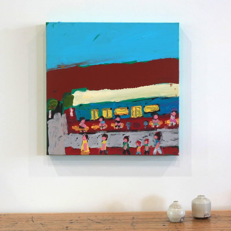 Aboriginal Artwork by Sally M Mulda, Outside Piggly Wiggly - Gap Road, 40x40cm