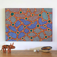 Aboriginal Artwork by Jennifer Napaljarri Lewis, Lukarrara Jukurrpa, 107x76cm