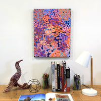 Aboriginal Artwork by Valerie Napurrurla Morris, Ngatijirri Jukurrpa (Budgerigar Dreaming), 61x46cm