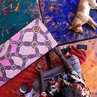 Aboriginal Artwork by Jennifer Napaljarri Lewis, Lukarrara Jukurrpa, 122x46cm
