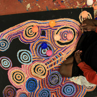 Aboriginal Artwork by Jeani Napangardi Lewis, Mina Mina Jukurrpa - Ngalyipi, 122x107cm
