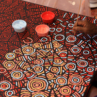 Aboriginal Artwork by Pauline Napangardi Gallagher, Mina Mina Jukurrpa, 122x76cm