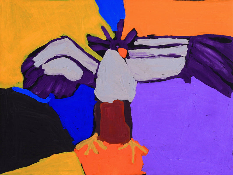 Aboriginal Artwork by Karen Napaljarri Barnes, Jurlpu kuja kalu nyinami Yurntumu-wana, 61x46cm