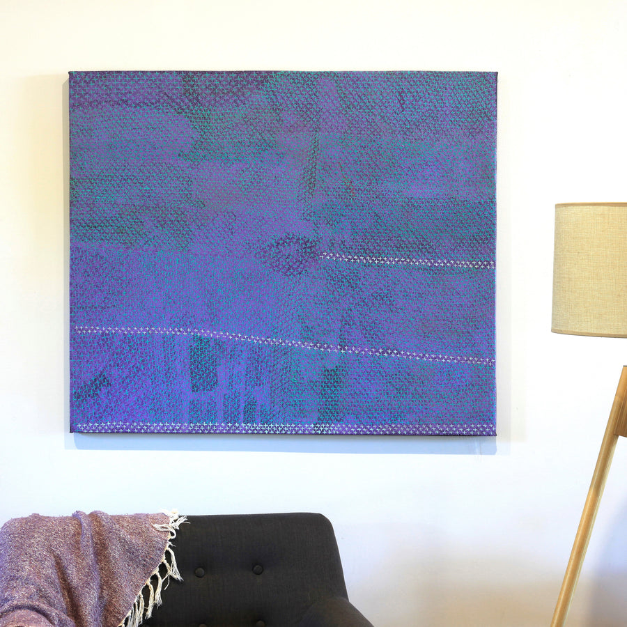 Aboriginal Artwork by Lorraine Nungarrayi Granites, Ngatijirri Jukurrpa (Budgerigar Dreaming), 107x91cm