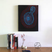 Aboriginal Artwork by Shorty Jangala Robertson, Ngapa Jukurrpa (Water Dreaming) - Puyurru, 61x46cm