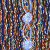 Aboriginal Artwork by Helen Nungarrayi Reed, Mina Mina Jukurrpa (Mina Mina Dreaming) - Ngalyipi, 76x61cm