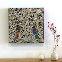 Aboriginal Artwork by Geraldine Napangardi Granites, Jurlpu kuja kalu nyinami Yurntumu-wana, 30x30cm