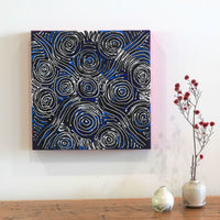 Aboriginal Artwork by Jacinta Napaljarri White, Ngapa Jukurrpa - Puyurru, 30x30cm
