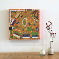 Aboriginal Artwork by Rhonda Napanangka, Hamilton Downs Outstation, 30x30cm