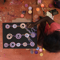Aboriginal Artwork by Joy Nangala Brown, Yumari Jukurrpa, 61x46cm
