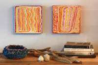 Aboriginal Artwork by Rosie Nangala Flemming, Ngapa Jukurrpa - Puyurru 30x30cm