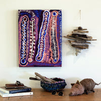Aboriginal Artwork by Murdie Nampijinpa Morris, Malikijarra Jukurrpa, 61x46cm