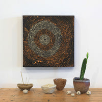 Aboriginal Artwork by Julie Nangala Robertson, Ngapa Jukurrpa (Water Dreaming) - Pirlinyarnu, 30x30cm