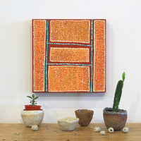 Aboriginal Artwork by Melita Napanangka Dixon, Puturlu Jukurrpa (Mt Theo Dreaming), 30x30cm
