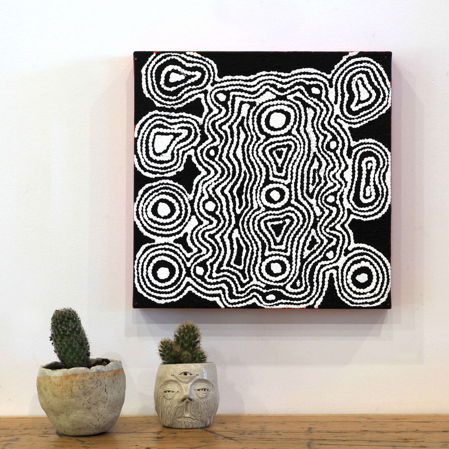 Aboriginal Artwork by Amelia Napaljarri Brown, Pikilyi Jukurrpa (Dreaming), 30x30cm
