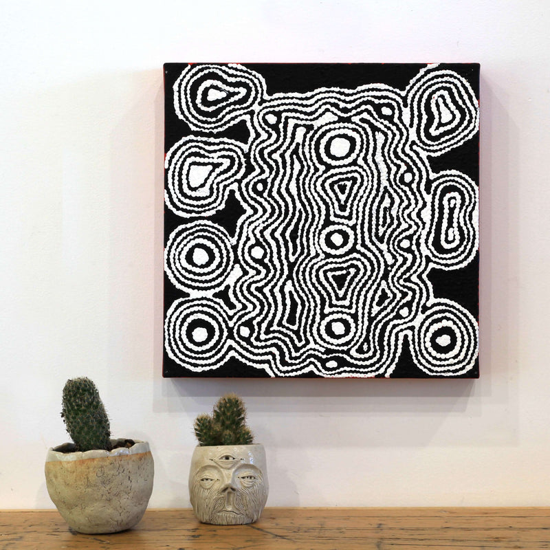 Aboriginal Artwork by Amelia Napaljarri Brown, Pikilyi Jukurrpa (Dreaming), 30x30cm
