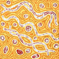 Aboriginal Artwork by Alma Nangala Robertson, Mina Mina Jukurrpa (Mina Mina Dreaming) - Ngalyipi, 30x30cm