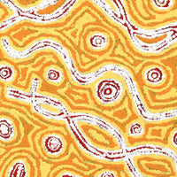 Aboriginal Artwork by Alma Nangala Robertson, Mina Mina Jukurrpa (Mina Mina Dreaming) - Ngalyipi, 30x30cm
